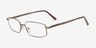 Conthey Brown TitaniumEyeglass Frames from EyeBuyDirect, Angle View