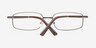 Conthey Brown TitaniumEyeglass Frames from EyeBuyDirect, Closed View