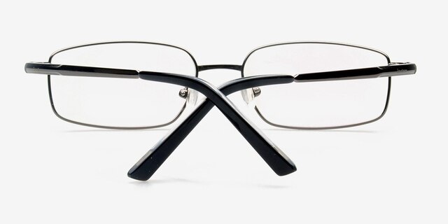 Conthey Gunmetal TitaniumEyeglass Frames from EyeBuyDirect, Closed View