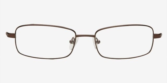 Aramil Brun TitaniumMontures de lunettes de vue d'EyeBuyDirect, Vue de Face