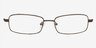 Aramil Brun TitaniumMontures de lunettes de vue d'EyeBuyDirect, Vue de Face