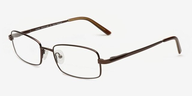Aramil Brun TitaniumMontures de lunettes de vue d'EyeBuyDirect, Vue d'Angle