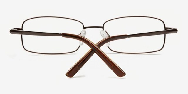 Aramil Brun TitaniumMontures de lunettes de vue d'EyeBuyDirect, Vue Rapprochée