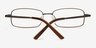 Aramil Brun TitaniumMontures de lunettes de vue d'EyeBuyDirect, Vue Rapprochée