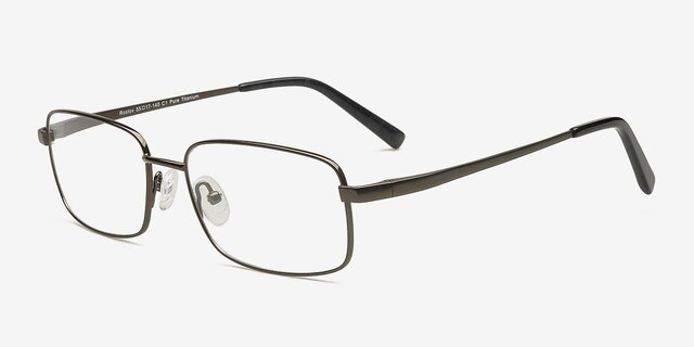 Rostov Gunmetal TitaniumEyeglass Frames from EyeBuyDirect, Angle View
