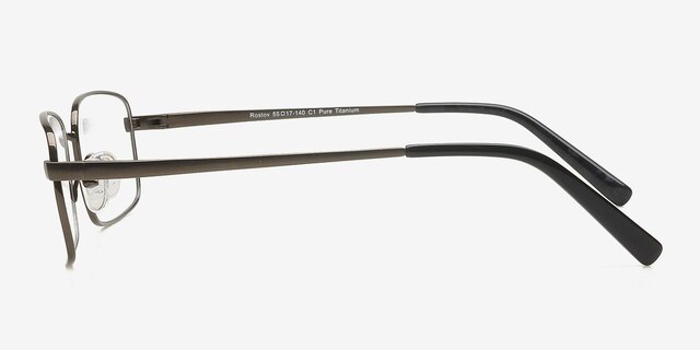 Rostov Gunmetal TitaniumEyeglass Frames from EyeBuyDirect, Side View