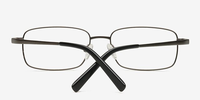 Rostov Gunmetal TitaniumEyeglass Frames from EyeBuyDirect, Closed View