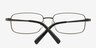 Rostov Gunmetal TitaniumEyeglass Frames from EyeBuyDirect, Closed View