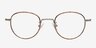 Naro Gunmetal TitaniumEyeglass Frames from EyeBuyDirect, Front View