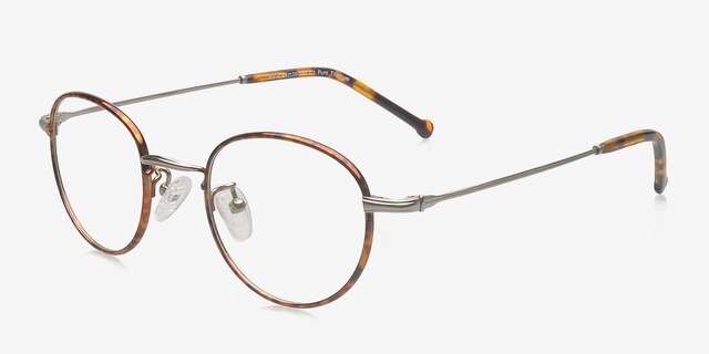 Naro Gunmetal TitaniumEyeglass Frames from EyeBuyDirect, Angle View