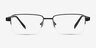 Aron Black TitaniumEyeglass Frames from EyeBuyDirect, Front View