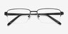 Aron Black TitaniumEyeglass Frames from EyeBuyDirect, Closed View