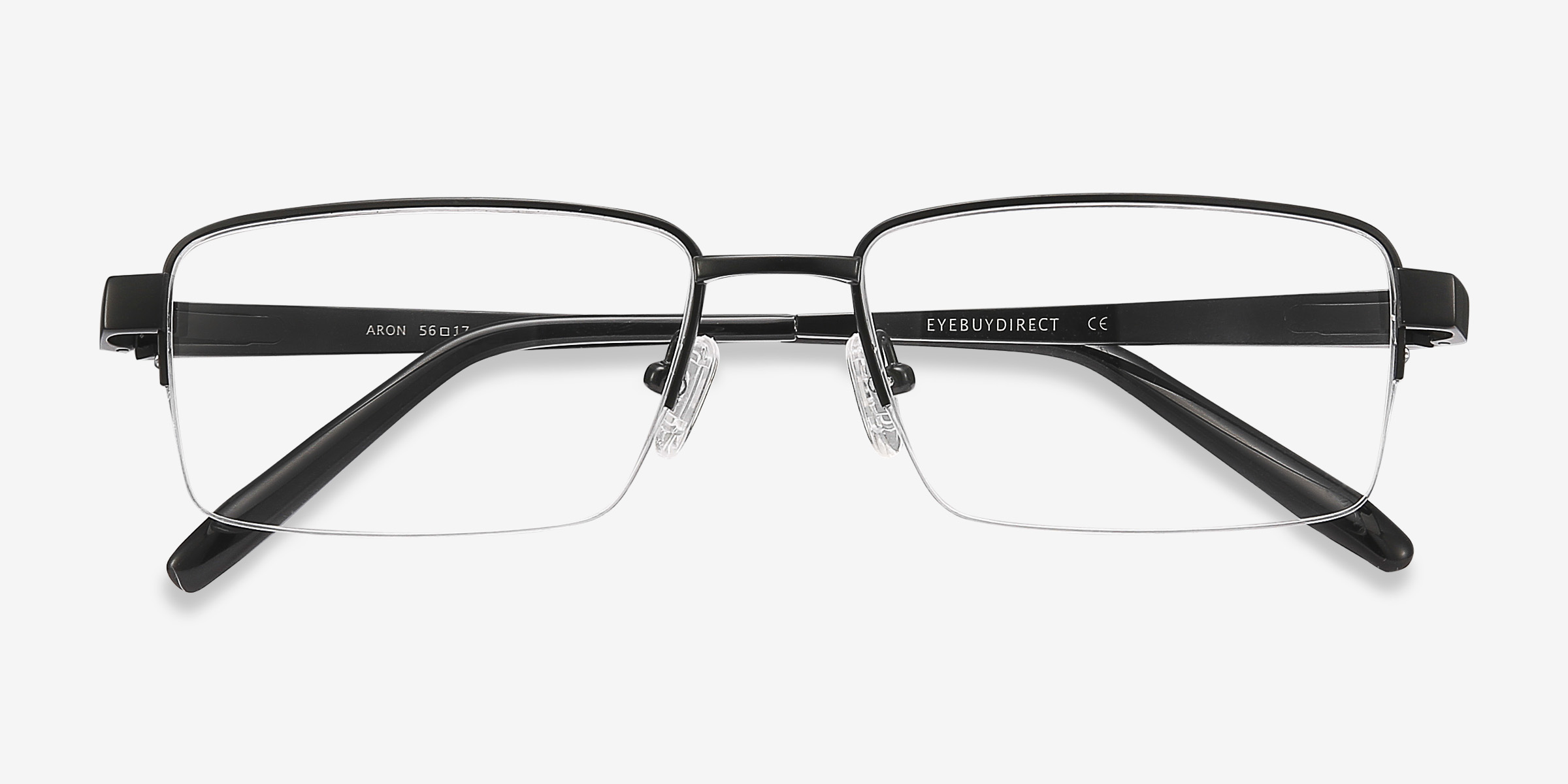 Aron Rectangle Black Glasses for Men | Eyebuydirect