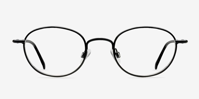 Jazzy Black MetalEyeglass Frames from EyeBuyDirect, Front View