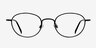 Jazzy Black MetalEyeglass Frames from EyeBuyDirect, Front View
