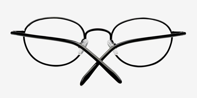 Jazzy Black MetalEyeglass Frames from EyeBuyDirect, Closed View