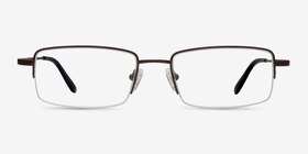 Graphic  Coffee  Titanium Montures de lunettes de vue d'EyeBuyDirect, Vue de Face