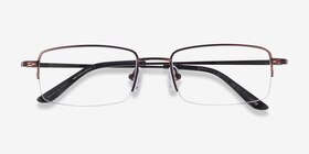 Graphic  Coffee  Titanium Montures de lunettes de vue d'EyeBuyDirect, Vue Rapprochée