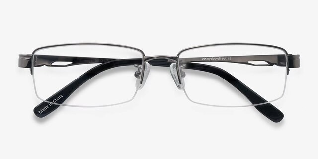 Emerge Gunmetal TitaniumMontures de lunettes de vue d'EyeBuyDirect, Vue Rapprochée