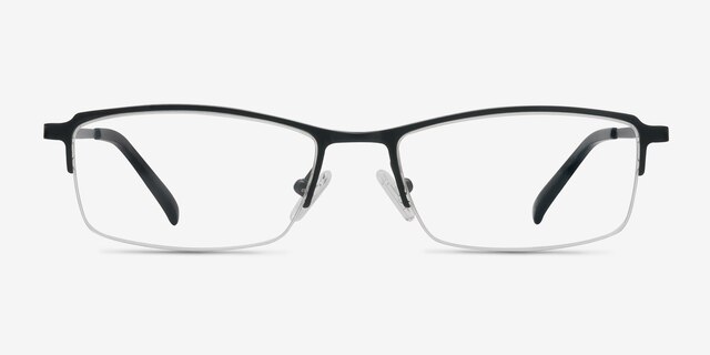 Hatch Black TitaniumEyeglass Frames from EyeBuyDirect, Front View