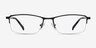 Hatch Black TitaniumEyeglass Frames from EyeBuyDirect, Front View