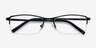 Hatch Black TitaniumEyeglass Frames from EyeBuyDirect, Closed View