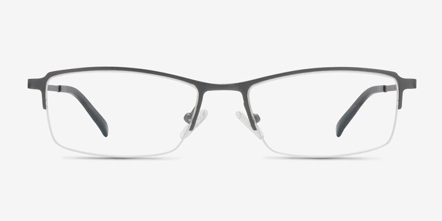 Hatch Gunmetal TitaniumEyeglass Frames from EyeBuyDirect, Front View