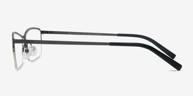 Hatch Gunmetal TitaniumEyeglass Frames from EyeBuyDirect, Side View