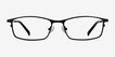 Present Black TitaniumEyeglass Frames from EyeBuyDirect, Front View