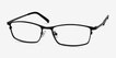 Present Black TitaniumEyeglass Frames from EyeBuyDirect, Angle View