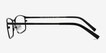 Present Black TitaniumEyeglass Frames from EyeBuyDirect, Side View