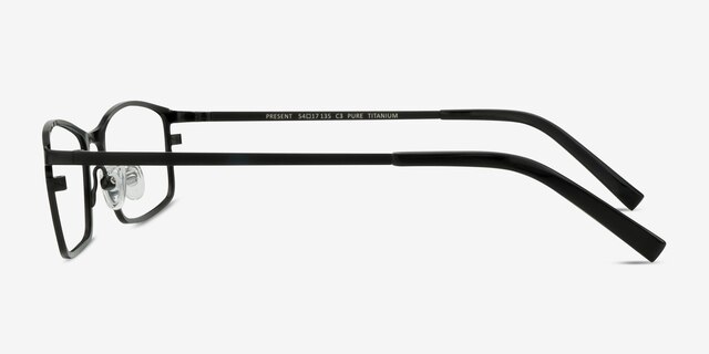 Present Noir TitaniumMontures de lunettes de vue d'EyeBuyDirect, Vue de Côté