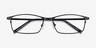 Present Noir TitaniumMontures de lunettes de vue d'EyeBuyDirect, Vue Rapprochée