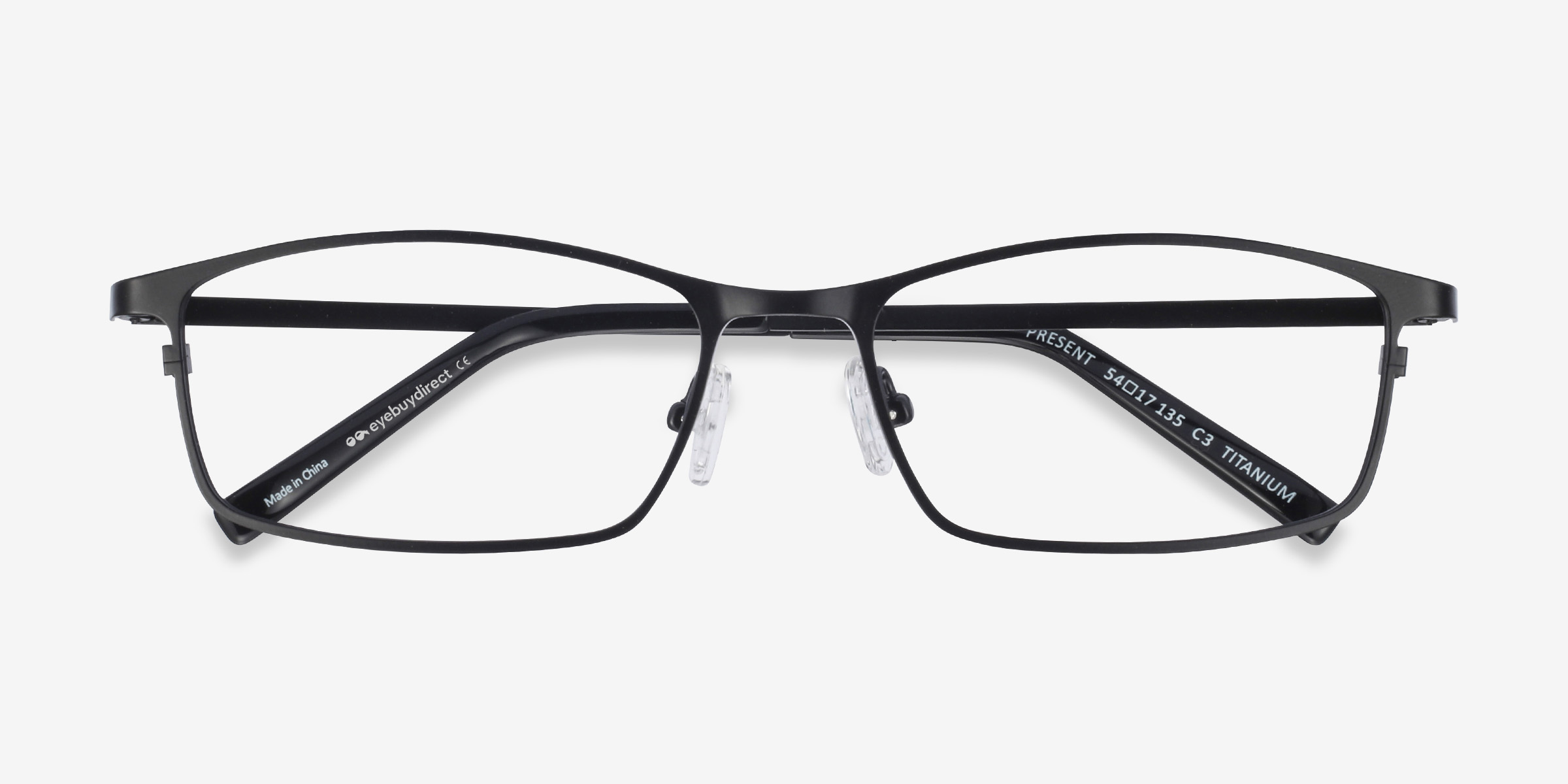 Present Rectangle Black Full Rim Eyeglasses Eyebuydirect Canada