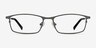 Present Gunmetal TitaniumEyeglass Frames from EyeBuyDirect, Front View