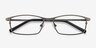 Present Gunmetal TitaniumEyeglass Frames from EyeBuyDirect, Closed View