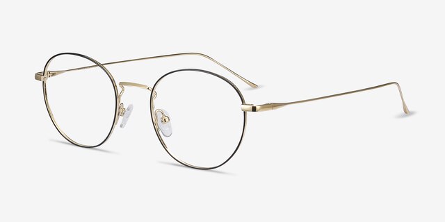 Aegis Black TitaniumEyeglass Frames from EyeBuyDirect, Angle View