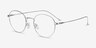 Aegis Silver TitaniumEyeglass Frames from EyeBuyDirect, Angle View