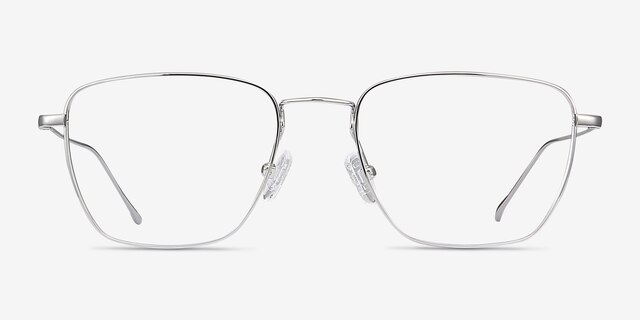 Future Silver TitaniumEyeglass Frames from EyeBuyDirect, Front View
