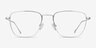 Future Silver TitaniumEyeglass Frames from EyeBuyDirect, Front View