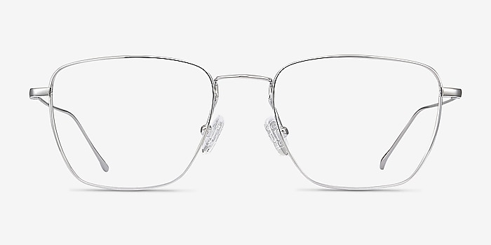 Future Silver Titanium Eyeglass Frames from EyeBuyDirect