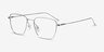 Future Silver TitaniumEyeglass Frames from EyeBuyDirect, Angle View