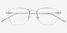 Future Silver TitaniumEyeglass Frames from EyeBuyDirect, Closed View