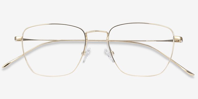 Future Golden TitaniumEyeglass Frames from EyeBuyDirect, Closed View