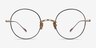 Berlioz Black Golden TitaniumMontures de lunettes de vue d'EyeBuyDirect, Vue de Face