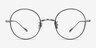 Berlioz Black Silver TitaniumMontures de lunettes de vue d'EyeBuyDirect, Vue de Face