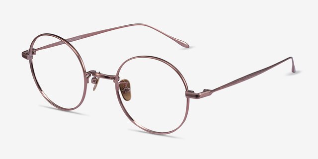 Berlioz Or rose TitaniumMontures de lunettes de vue d'EyeBuyDirect, Vue d'Angle