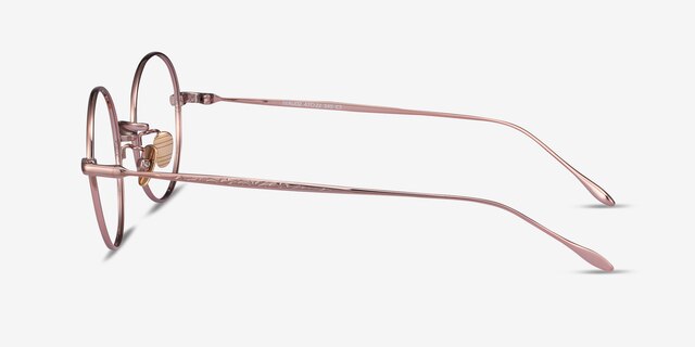 Berlioz Or rose TitaniumMontures de lunettes de vue d'EyeBuyDirect, Vue de Côté