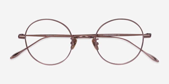 Berlioz Or rose TitaniumMontures de lunettes de vue d'EyeBuyDirect, Vue Rapprochée
