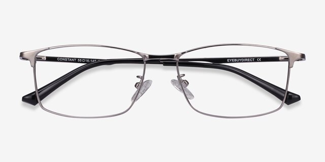 Constant Gunmetal TitaniumEyeglass Frames from EyeBuyDirect, Closed View